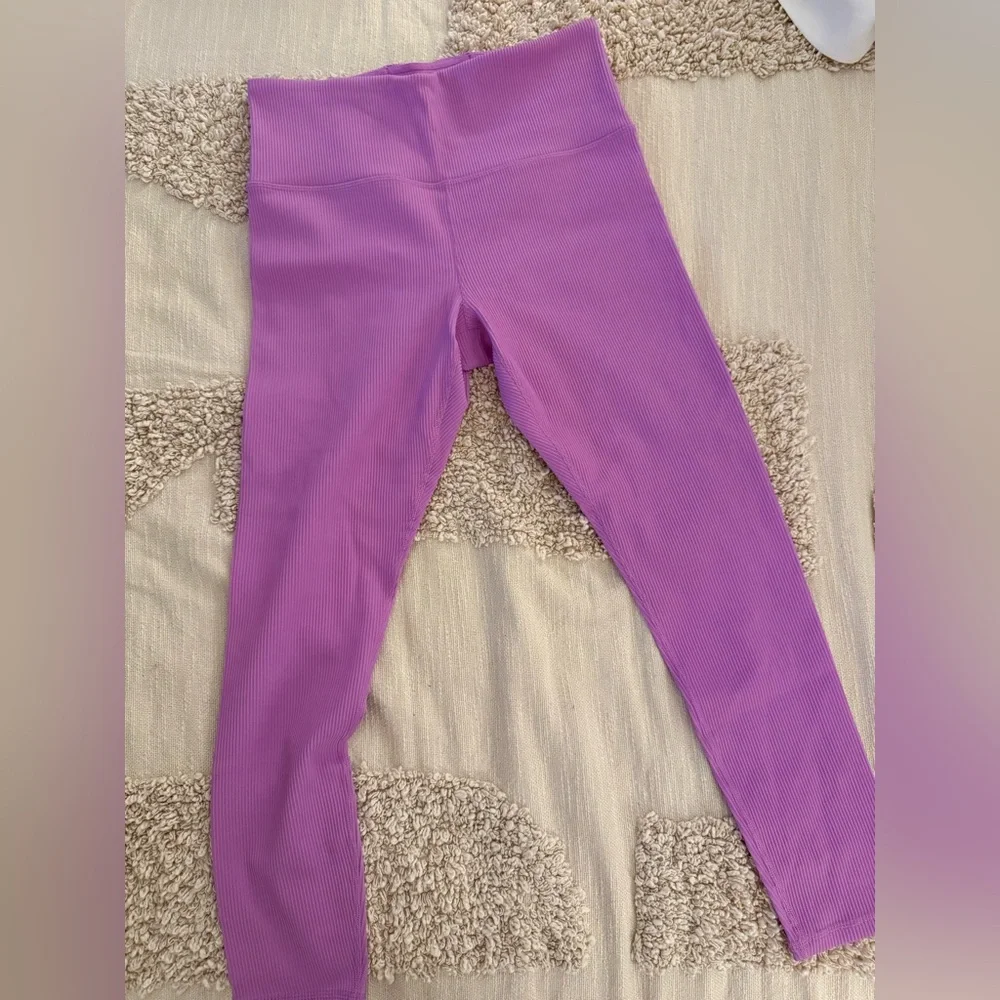 Athleta elation rib tight Aurora purple/pink size L‎ leggings